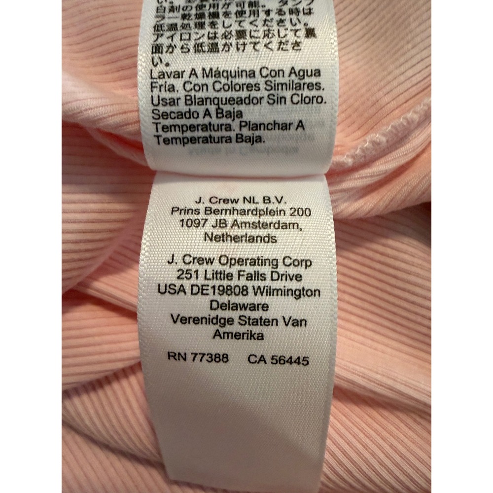 J. Crew Perfect Rib Long Sleeve Tee Washed Out Pink Ribbed Knit 3X - Picture 11 of 11